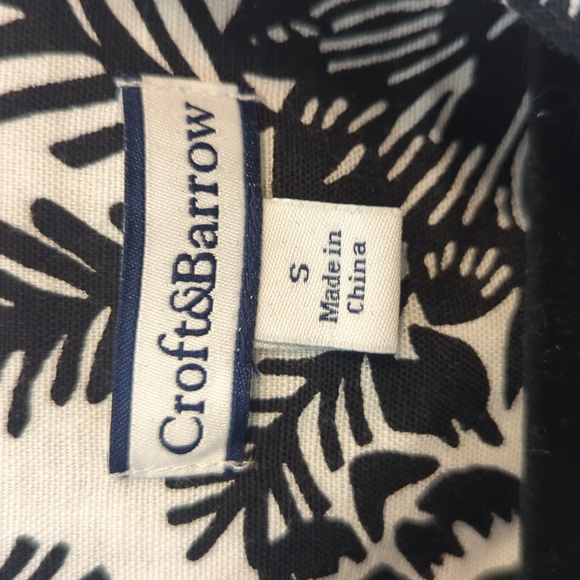 Croft & Barrow | Jacket Blazer | LINEN Blend | Black & White | Zip Up  Size Smal - Picture 3 of 16